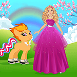 Vestir a Barbie y su Pony