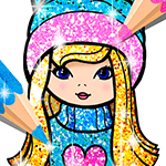 Libro de Colorear para Chicas con Brillo