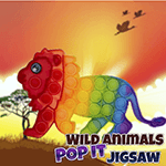 Rompecabezas Pop It de Animales Salvajes